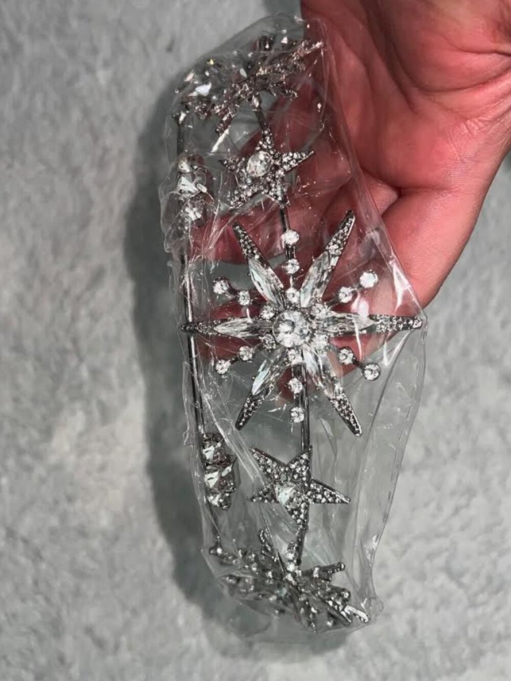 Silver Diamond Jewel Crown Tiara Headpiece NWT NIB